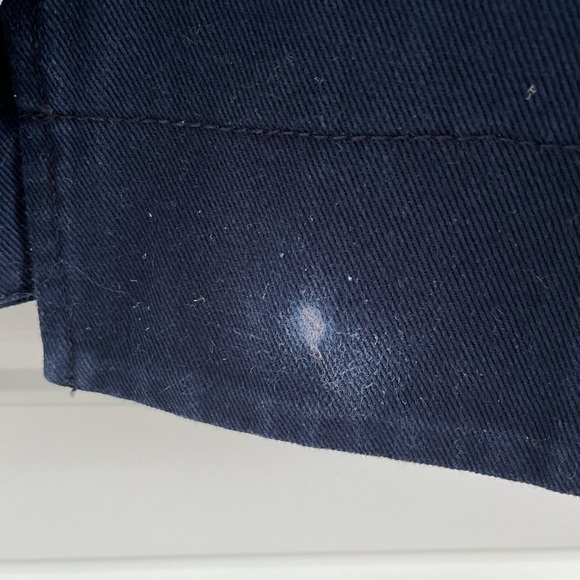 J. Crew Peacoat Heavyweight Cotton Twill Double Breasted Button Up Size 12 Navy - Picture 16 of 16